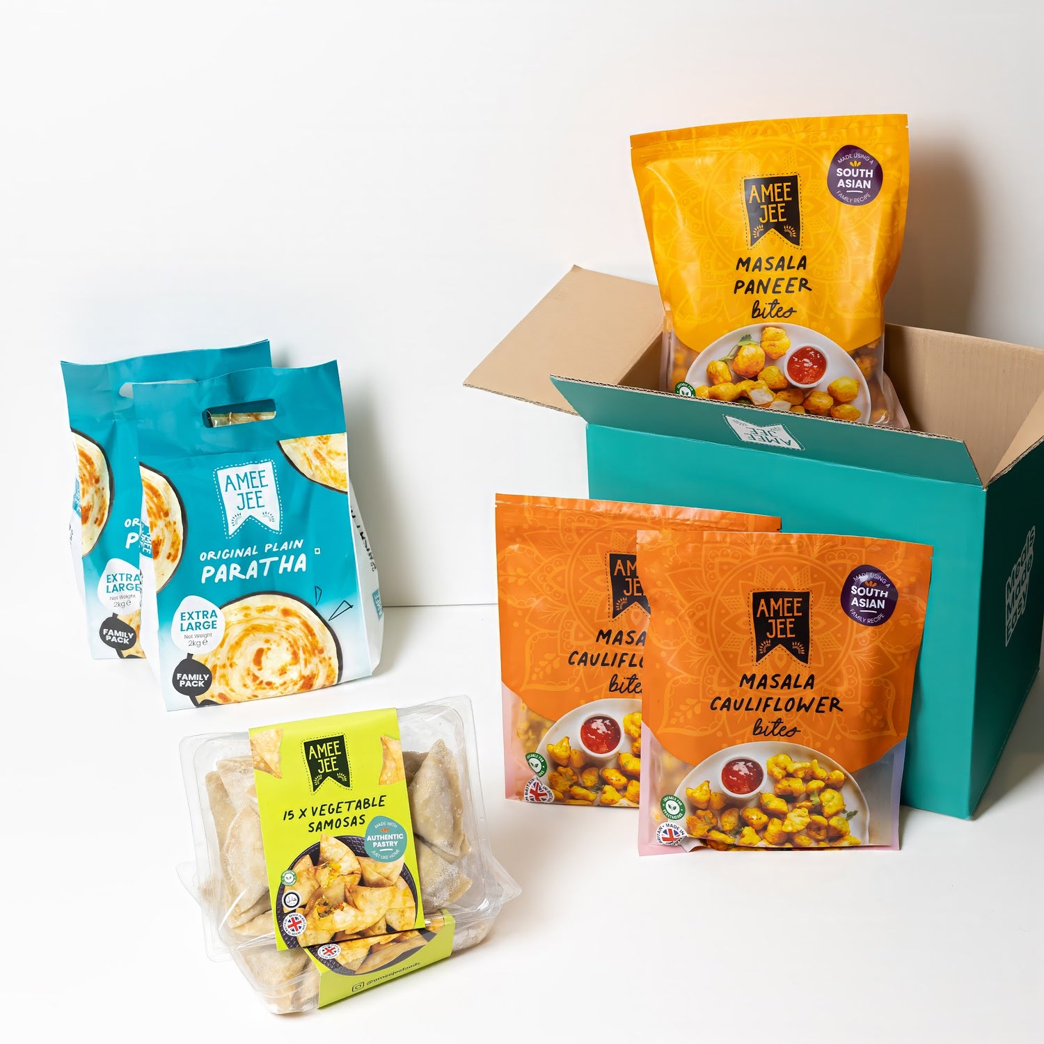 The Amee Jee Vegetarian Box contents