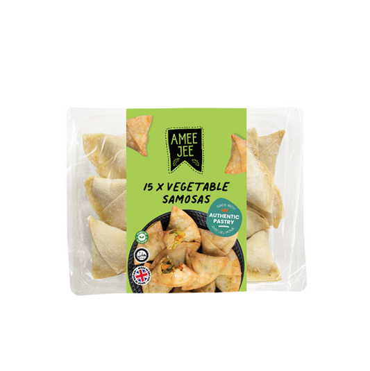 15 Vegetable Samosas – Amee Jee Vegetarian Pastry Snack