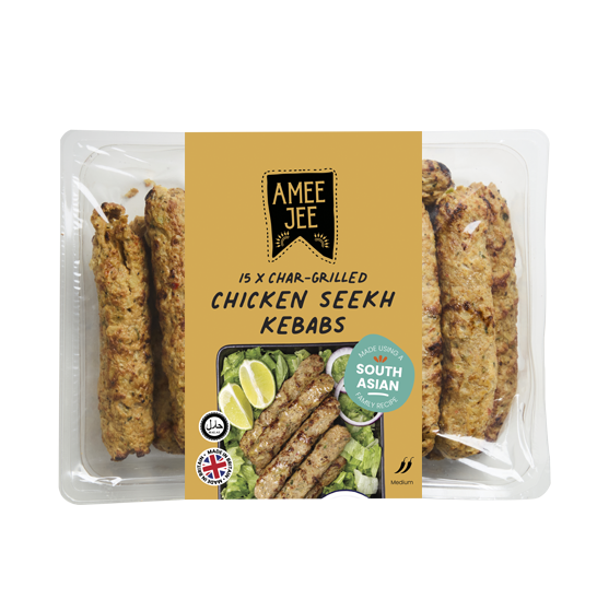 15 Halal Chicken Seekh Kebabs – Amee Jee Char-Grilled Meat Dish